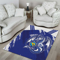 Bosnia and Herzegovina Football Area Rug Go Zmajevi Mi smo uz vas Blue Version - Wonder Print Shop