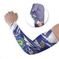 Bosnia and Herzegovina Football Custom Arm Sleeves Go Zmajevi Mi smo uz vas Blue Version - Wonder Print Shop