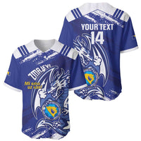 Bosnia and Herzegovina Football Custom Baseball Jersey Go Zmajevi Mi smo uz vas Blue Version - Wonder Print Shop