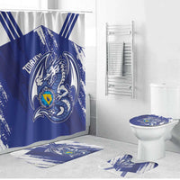 Bosnia and Herzegovina Football Bathroom Set Go Zmajevi Mi smo uz vas Blue Version - Wonder Print Shop