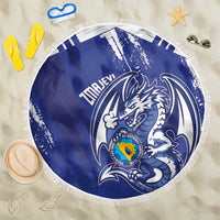 Bosnia and Herzegovina Football Beach Blanket Go Zmajevi Mi smo uz vas Blue Version - Wonder Print Shop