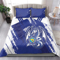 Bosnia and Herzegovina Football Bedding Set Go Zmajevi Mi smo uz vas Blue Version - Wonder Print Shop