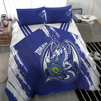 Bosnia and Herzegovina Football Bedding Set Go Zmajevi Mi smo uz vas Blue Version - Wonder Print Shop