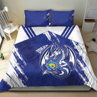 Bosnia and Herzegovina Football Bedding Set Go Zmajevi Mi smo uz vas Blue Version - Wonder Print Shop