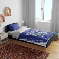 Bosnia and Herzegovina Football Bedding Set Go Zmajevi Mi smo uz vas Blue Version - Wonder Print Shop