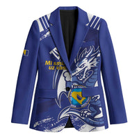 Bosnia and Herzegovina Football Custom Blazer Go Zmajevi Mi smo uz vas Blue Version - Wonder Print Shop