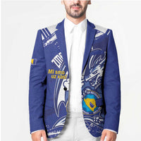 Bosnia and Herzegovina Football Custom Blazer Go Zmajevi Mi smo uz vas Blue Version - Wonder Print Shop