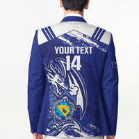 Bosnia and Herzegovina Football Custom Blazer Go Zmajevi Mi smo uz vas Blue Version - Wonder Print Shop