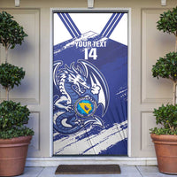 Bosnia and Herzegovina Football Custom Door Cover Go Zmajevi Mi smo uz vas Blue Version - Wonder Print Shop