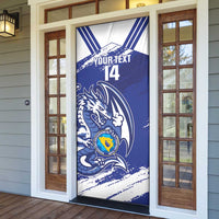 Bosnia and Herzegovina Football Custom Door Cover Go Zmajevi Mi smo uz vas Blue Version - Wonder Print Shop