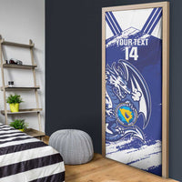 Bosnia and Herzegovina Football Custom Door Cover Go Zmajevi Mi smo uz vas Blue Version - Wonder Print Shop