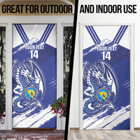Bosnia and Herzegovina Football Custom Door Cover Go Zmajevi Mi smo uz vas Blue Version - Wonder Print Shop
