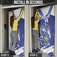 Bosnia and Herzegovina Football Custom Door Cover Go Zmajevi Mi smo uz vas Blue Version - Wonder Print Shop