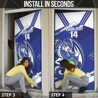 Bosnia and Herzegovina Football Custom Door Cover Go Zmajevi Mi smo uz vas Blue Version - Wonder Print Shop