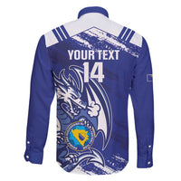 Bosnia and Herzegovina Football Custom Family Matching Puletasi and Hawaiian Shirt Go Zmajevi Mi smo uz vas Blue Version - Wonder Print Shop