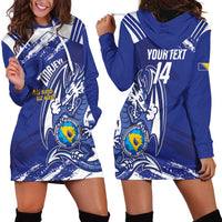 Bosnia and Herzegovina Football Custom Hoodie Dress Go Zmajevi Mi smo uz vas Blue Version - Wonder Print Shop
