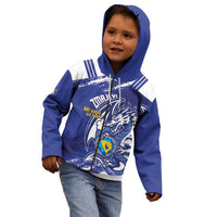 Bosnia and Herzegovina Football Custom Kid Hoodie Go Zmajevi Mi smo uz vas Blue Version - Wonder Print Shop