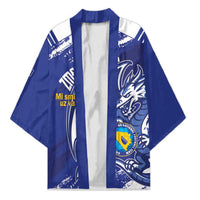 Bosnia and Herzegovina Football Custom Kimono Go Zmajevi Mi smo uz vas Blue Version - Wonder Print Shop