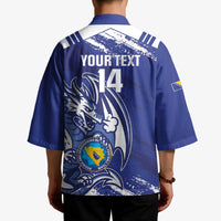 Bosnia and Herzegovina Football Custom Kimono Go Zmajevi Mi smo uz vas Blue Version - Wonder Print Shop