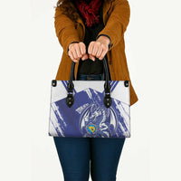 Bosnia and Herzegovina Football Leather Bag Go Zmajevi Mi smo uz vas Blue Version - Wonder Print Shop