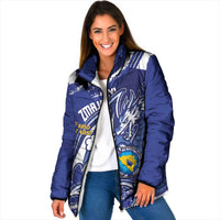 Bosnia and Herzegovina Football Custom Padded Jacket Go Zmajevi Mi smo uz vas Blue Version - Wonder Print Shop