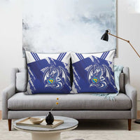 Bosnia and Herzegovina Football Pillow Cover Go Zmajevi Mi smo uz vas Blue Version - Wonder Print Shop