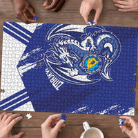 Bosnia and Herzegovina Football Puzzle Go Zmajevi Mi smo uz vas Blue Version - Wonder Print Shop