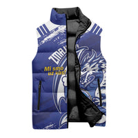 Bosnia and Herzegovina Football Custom Sleeveless Puffer Jacket Go Zmajevi Mi smo uz vas Blue Version - Wonder Print Shop