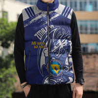 Bosnia and Herzegovina Football Custom Sleeveless Puffer Jacket Go Zmajevi Mi smo uz vas Blue Version - Wonder Print Shop