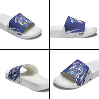 Bosnia and Herzegovina Football Slide Sandals Go Zmajevi Mi smo uz vas Blue Version - Wonder Print Shop