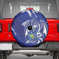Bosnia and Herzegovina Football Spare Tire Cover Go Zmajevi Mi smo uz vas Blue Version - Wonder Print Shop
