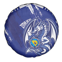 Bosnia and Herzegovina Football Spare Tire Cover Go Zmajevi Mi smo uz vas Blue Version - Wonder Print Shop