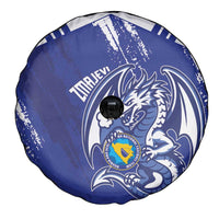 Bosnia and Herzegovina Football Spare Tire Cover Go Zmajevi Mi smo uz vas Blue Version - Wonder Print Shop