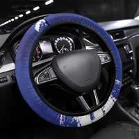Bosnia and Herzegovina Football Steering Wheel Cover Go Zmajevi Mi smo uz vas Blue Version - Wonder Print Shop