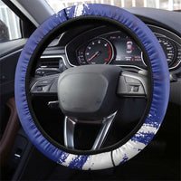 Bosnia and Herzegovina Football Steering Wheel Cover Go Zmajevi Mi smo uz vas Blue Version - Wonder Print Shop