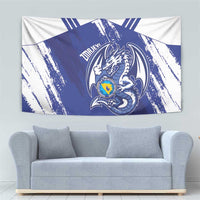Bosnia and Herzegovina Football Tapestry Go Zmajevi Mi smo uz vas Blue Version - Wonder Print Shop