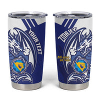 Bosnia and Herzegovina Football Custom Tumbler Cup Go Zmajevi Mi smo uz vas Blue Version - Wonder Print Shop