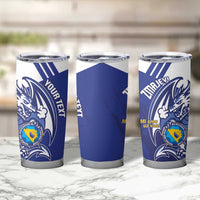 Bosnia and Herzegovina Football Custom Tumbler Cup Go Zmajevi Mi smo uz vas Blue Version - Wonder Print Shop