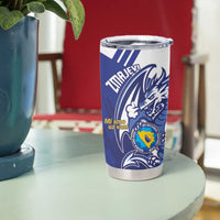 Bosnia and Herzegovina Football Custom Tumbler Cup Go Zmajevi Mi smo uz vas Blue Version - Wonder Print Shop