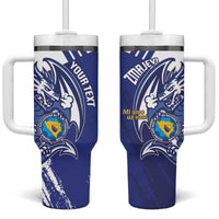 Bosnia and Herzegovina Football Custom Tumbler With Handle Go Zmajevi Mi smo uz vas Blue Version - Wonder Print Shop