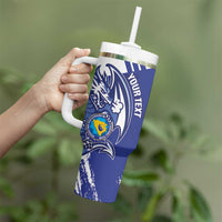 Bosnia and Herzegovina Football Custom Tumbler With Handle Go Zmajevi Mi smo uz vas Blue Version - Wonder Print Shop