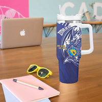 Bosnia and Herzegovina Football Custom Tumbler With Handle Go Zmajevi Mi smo uz vas Blue Version - Wonder Print Shop