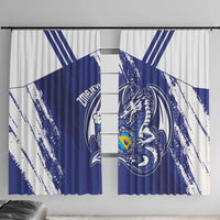 Bosnia and Herzegovina Football Window Curtain Go Zmajevi Mi smo uz vas Blue Version - Wonder Print Shop