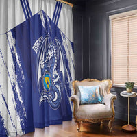 Bosnia and Herzegovina Football Window Curtain Go Zmajevi Mi smo uz vas Blue Version - Wonder Print Shop