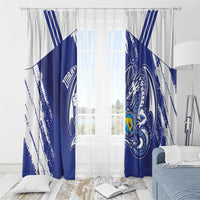 Bosnia and Herzegovina Football Window Curtain Go Zmajevi Mi smo uz vas Blue Version - Wonder Print Shop