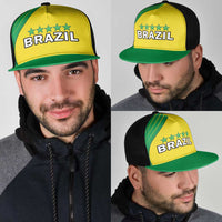 Brazil Football Mesh Trucker Cap Brasil Map Come On Canarinho Sporty Style