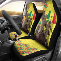 Senegal African Renaissance Monument Car Seat Cover Ankara Pattern
