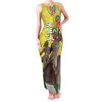 Senegal African Renaissance Monument Family Matching Tank Maxi Dress and Hawaiian Shirt Ankara Pattern