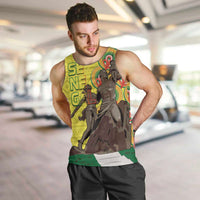 Senegal African Renaissance Monument Men Tank Top Ankara Pattern
