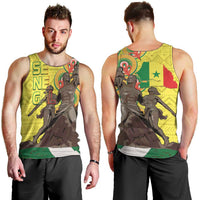 Senegal African Renaissance Monument Men Tank Top Ankara Pattern
